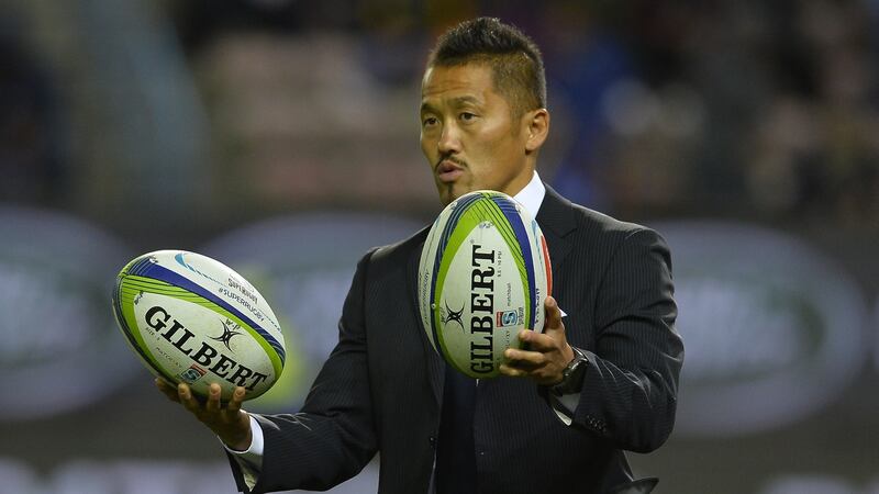 Japan skills coach Atsushi Tanabe . Photograph:   Ashley Vlotman/Getty Images for Sunwolves