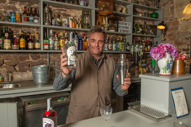 Justin Green tends bar at Ballyvolane House. Photograph: Michael Mac Sweeney/Provision