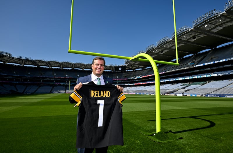 Daniel Rooney, Pittsburgh Steelers' director of business development and strategy, in Croke Park in May 2023. Photograph: Brendan Moran/Sportsfile