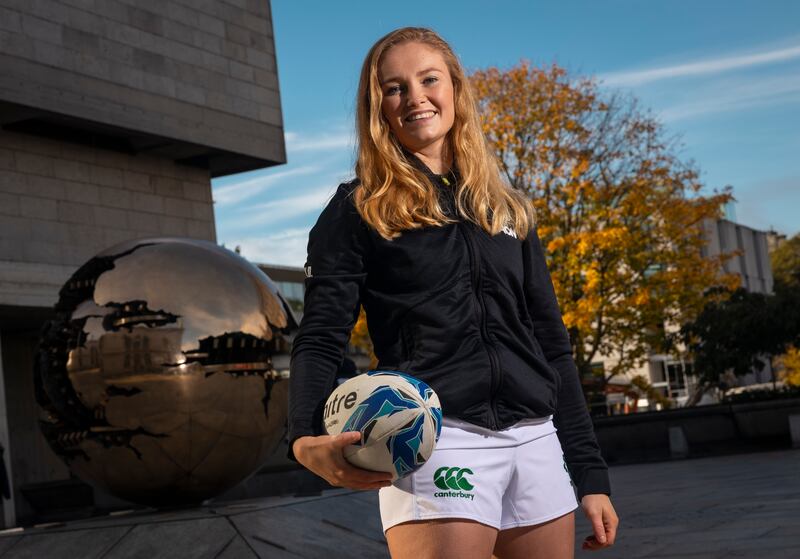 Irish rugby player Kathryn Dane was recently announced as a Trinity sports scholar for 2023/24. Photograph: Trinity College