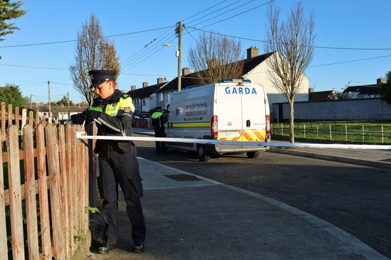 Gardaí at the scene at Dunsink Green, Finglas, on Tuesday. Photograph: Colin Keegan/Collins Dublin