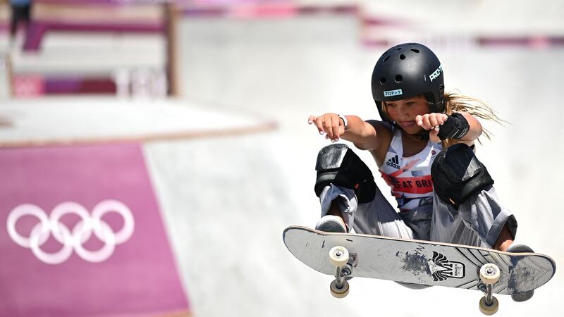 Britain’s Sky Brown competes in the women’s park final during the  Olympic Games at Ariake Sports Park Skateboarding in Tokyo on August 4th. Photograph: Loic Venance/ AFP via Getty