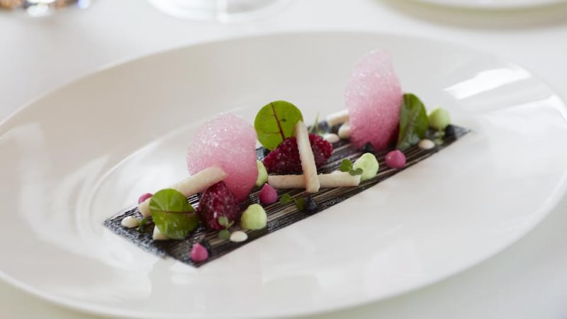 Book a table at the Cheval Blanc (Michelin two-star), and sample the bright flavours of chef Peter Knogl in dishes like smoked eel with beet. Photograph:  Elisabeth Real