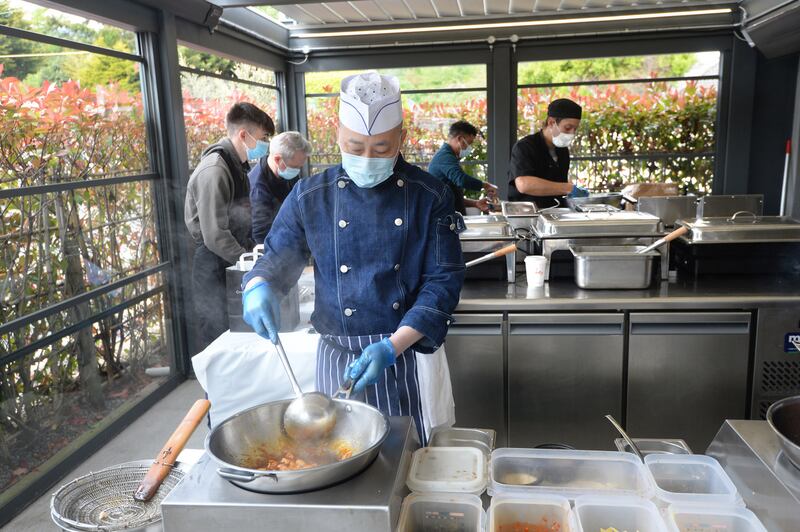 Chef Jian Liao working in China Sichuan. Photograph: Dara MacDonaill/The Irish Times