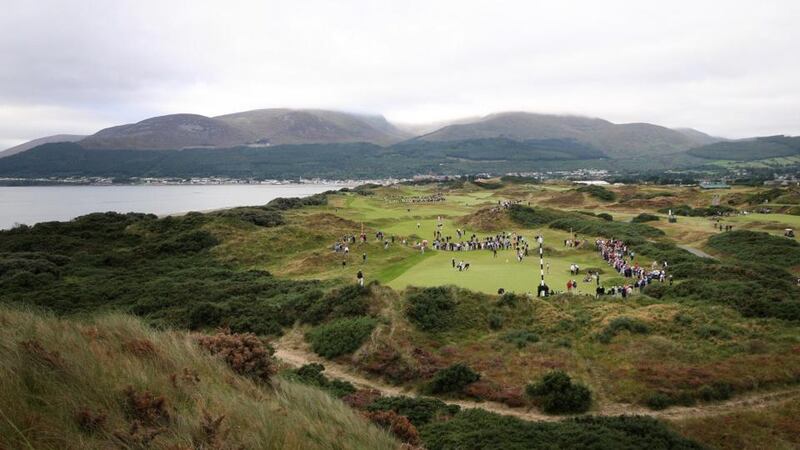 A view of wonderful links in Newcastle with a backdrop of Slieve Donard. Photograph: Inpho