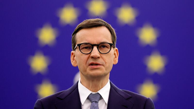 Polish prime minister Mateusz Morawiecki: ‘EU competencies have clear boundaries.’ Photograph: Ronald Wittek/Pool/EPA