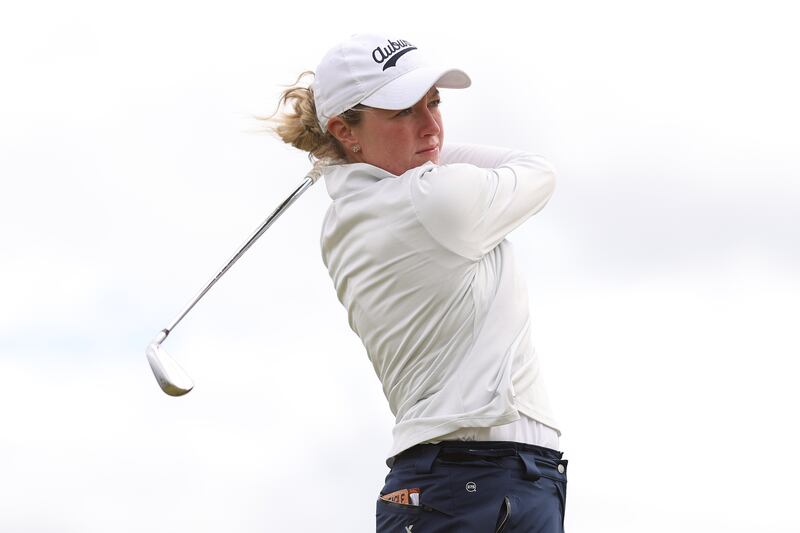 Anna Foster in action during the Women's Amateur Championship at Portmarnock Golf Club. Photograph: Oisin Keniry/R&A/R&A via Getty Images