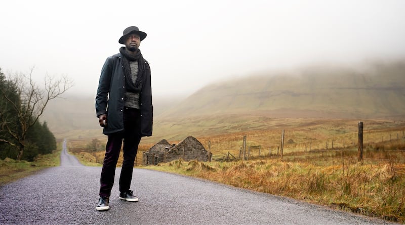 Paddy the Trad Man: Paddy Hazelton at Sligo's Gleniff Horseshoe. He was adopted from Uganda at four months old, and is now one of Ireland's top bodhrán players. Photograph: Ross O'Callaghan