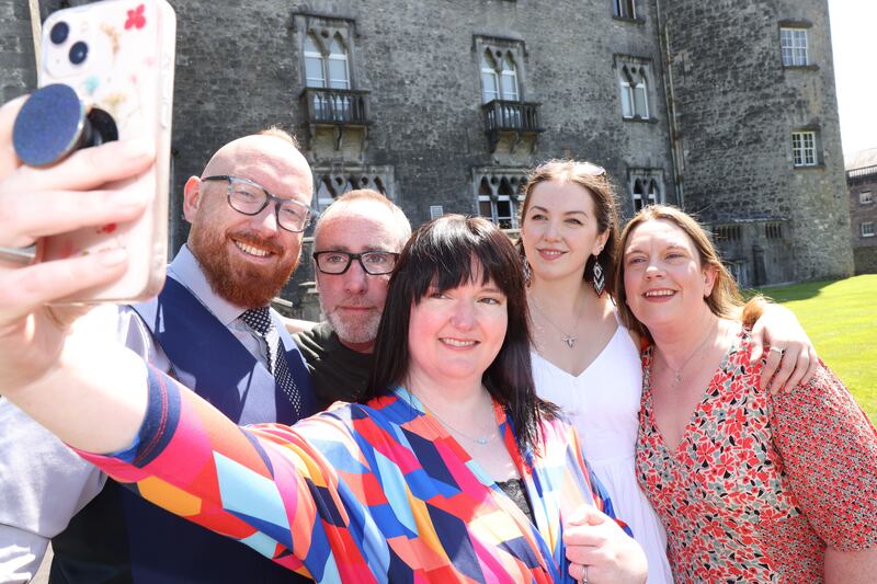 Kilkenny Arts Festival team members Pat Carey, Aidan Wallace, Céline Reilly, Marjie Kaley and Valerie Ryan. Photograph: Laura Hutton