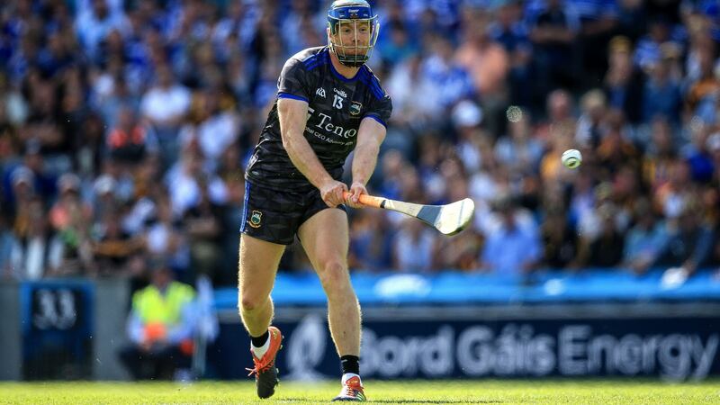 Tipperary top-scorer: Jason Forde scoreing  a goal from a penalty agains Laois.  Photograph: Inpho/Gary Carr