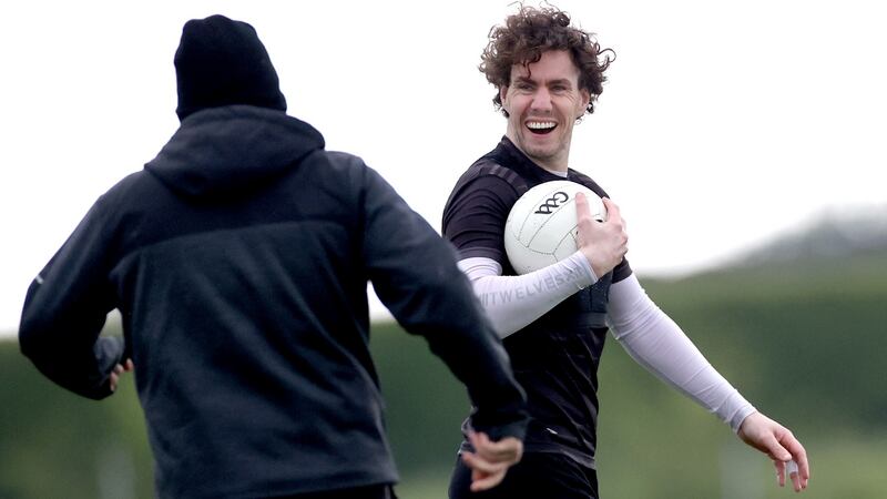 Niall McNamee training at Faithful Fields, Offaly’s  county facility in Kilcormac. Photograph: James Crombie/Inpho