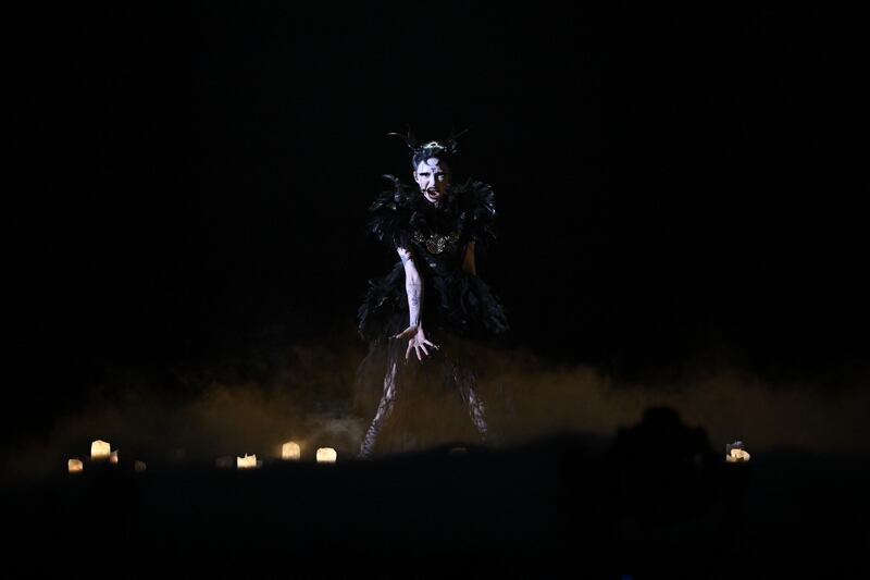 Bambie Thug performing Doomsday Blue during the Eurovision 2024 semi-final. Photograph: Jessica Gow/Tt/Getty Images