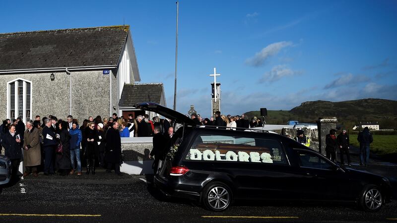 Mourners leave Dolores O’Riordan, the singer of the Cranberries’ funeral at St Ailbe’s Church in Ballybricken on Tuesday. Photograph: Reuters