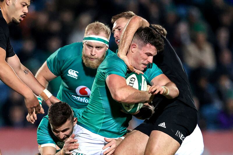 Munster's Calvin Nash in action against the All Blacks XV last year. Photograph: Dan Sheridan./Inpho