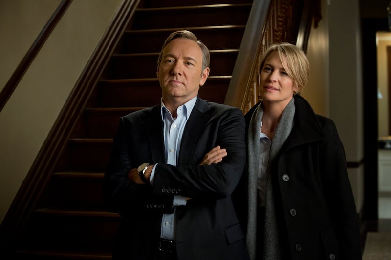 Kevin Spcecy and Robin Wright in House of Cards