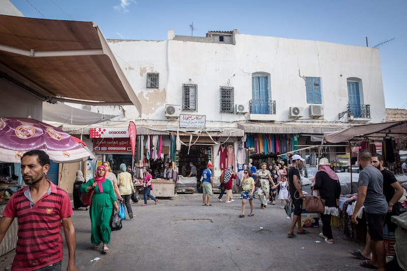 The market at Tunisian port city Sfax. Photograph: Sally Hayden.