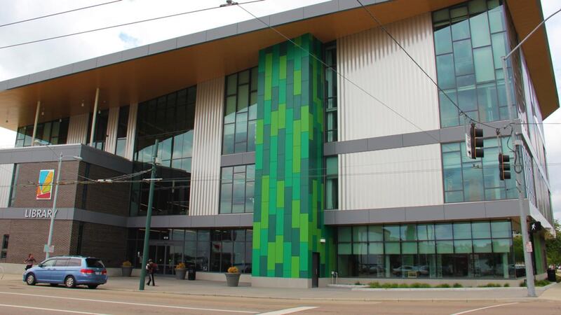 Dayton’s new downtown library is part of a $187 million overhaul of the city’s library system. Photograph: Stephen Starr