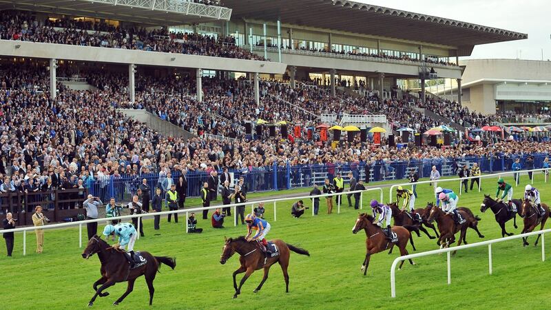 Almanzor and jockey Christophe Soumillon on their way to winning the Irish Champion Stakes at Leopardstown in 2016. Photograph: Matt Browne/Sportsfile