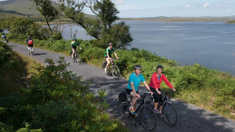 The proposed greenway on the Collooney-to-Claremorris section of the disused Galway-Sligo railway line aims to replicate the success of the Great Western Greenway from Westport to Achill. Photograph: Michael McLaughlin