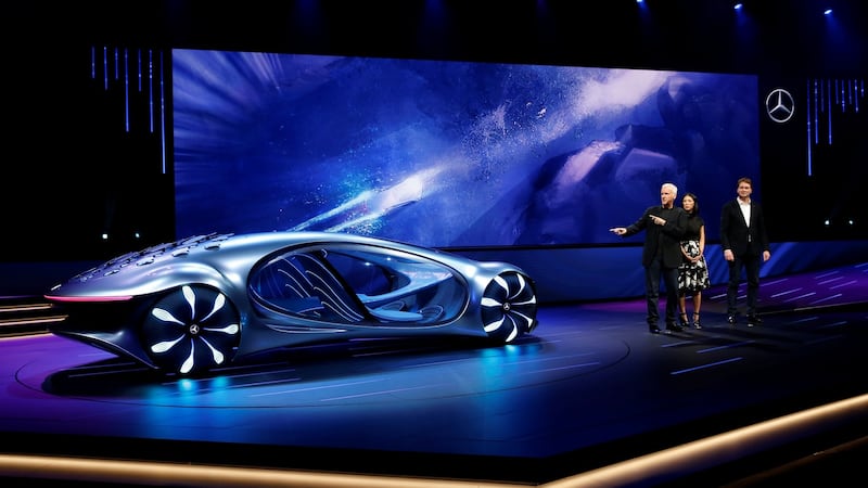 Daimler and Mercedes-Benz unveiled the Mercedes-Benz Vision AVTR concept car, inspired by the Avatar movies, at a Daimler keynote address at CES. Photograph: Steve Marcus/Reuters