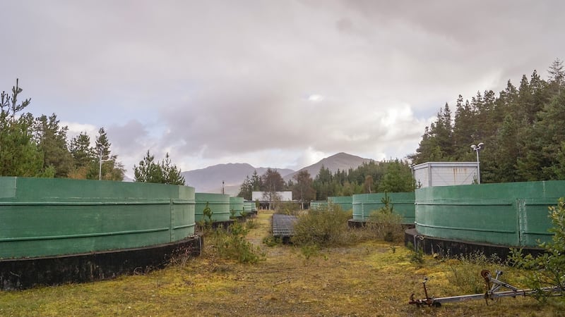 The former salmon hatchery at Inagh Valley. Photograph: Brent Meistre