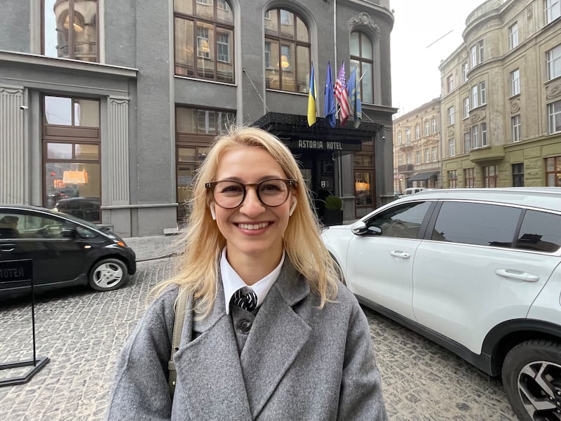 Iryna Mylymuk, general manager of the Astoria hotel in Lviv