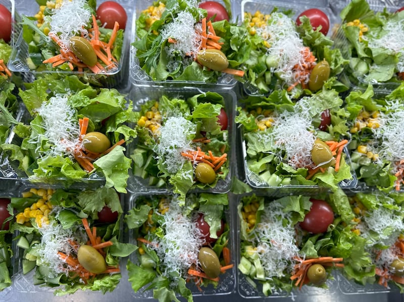 Meals prepared for a Ukrainian special forces battalion by Kyiv chef Zhenya Mykhailenko and his team. They are vastly superior to the standard issue ration packs and tinned food eaten by most Ukrainian soldiers. Photograph courtesy of Mary Mykhailenko