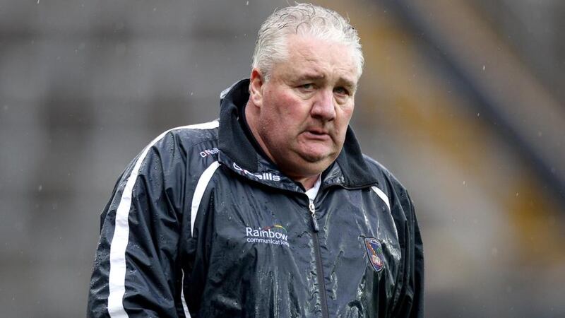 Armagh manager Paul Grimley (left) has stepped down. Photograph: Ryan Byrne / Inpho