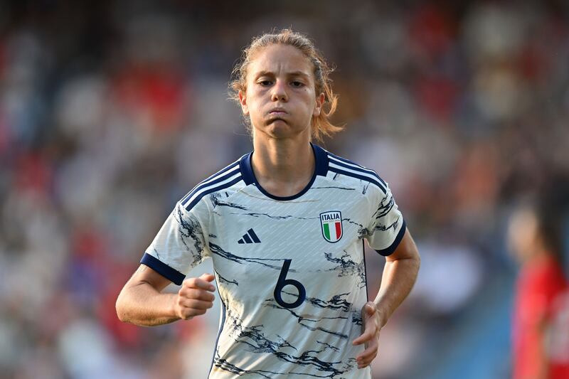 FERRARA, ITALY - JULY 01: Manuela Giugliano of Italy during the Women´s International Friendly match between Italy and Morocco at Stadio Paolo Mazza on July 01, 2023 in Ferrara, Italy. (Photo by Alessandro Sabattini/Getty Images)