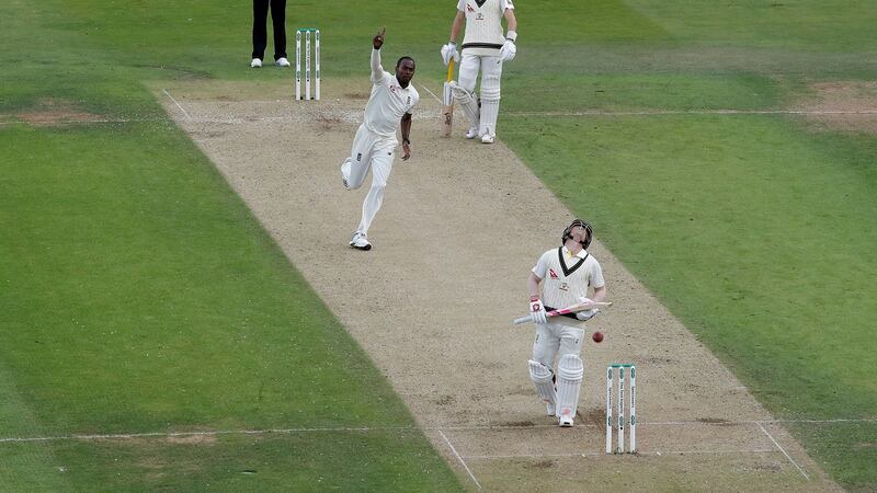 Warner looks dejected after being dismissed by Archer. Photo: Ryan Pierse/Getty Images