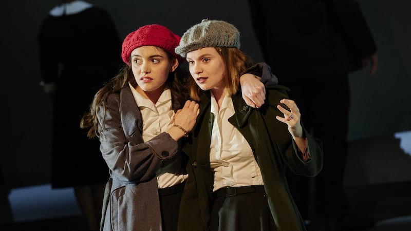 The Country Girls: Grace Collender as Kate and Lola Petticrew as Baba in the Abbey Theatre’s new version of Edna O’Brien novel. Photograph: Ros Kavanagh