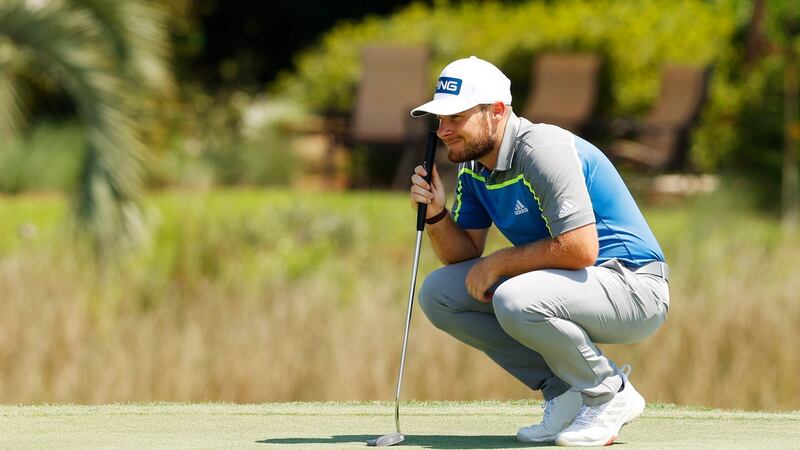 Tyrrell Hatton has a share of the lead at Hilton Head. Photograph: Kevin C Cox/Getty