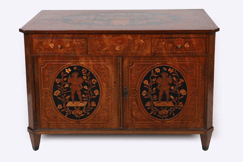 19th century Dutch marquetry side cabinet,€1,400-€1,800