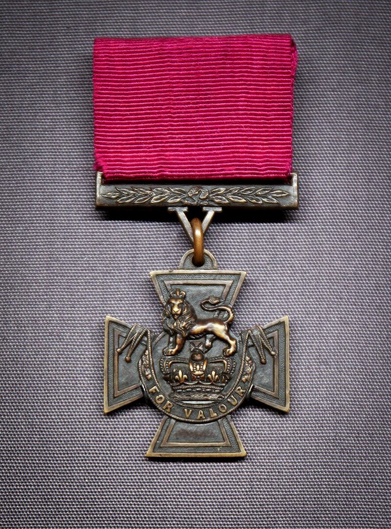 Victoria Cross medal awarded to Martin O’Meara from Lorrha, Co Tipperary, for bravery in the Battle of the Somme in 1916. Photograph: Crispin Rodwell