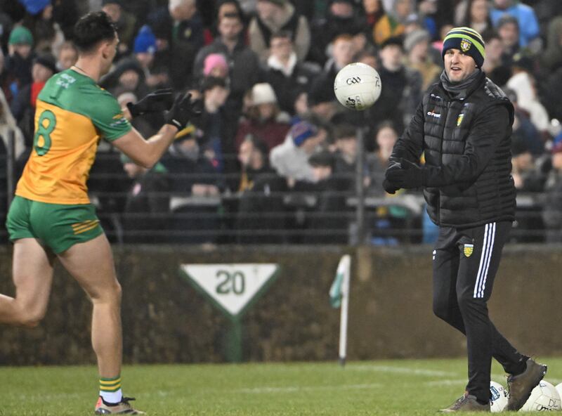 Donegal’s Michael Murphy on the sideline. Photograph: Andrew Paton/Inpho