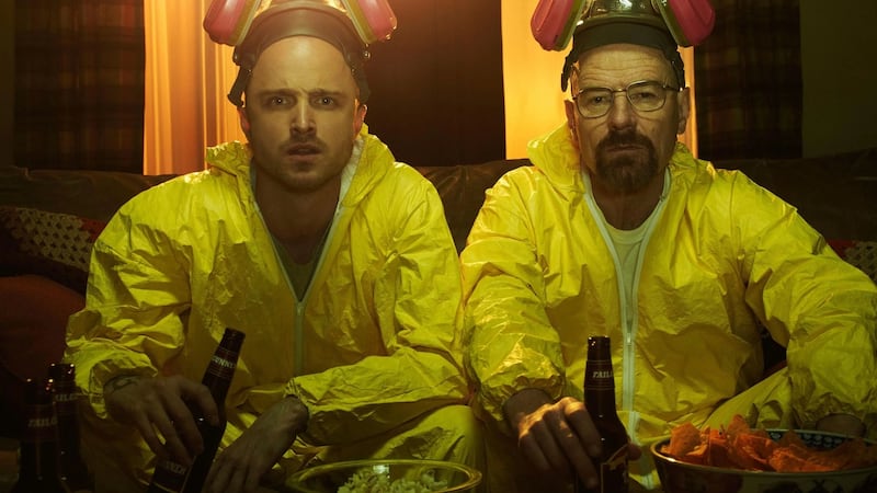 Aaron Paul as Jesse Pinkman and Bryan Cranston as Walter White in Breaking Bad. The TV series enjoyed a new lease of life through Netflix. Photograph: Netflix