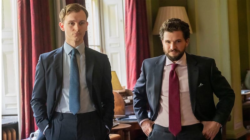 Industry: Kit Harrington (right) and Harry Lawtey. Photograph: HBO/BBC