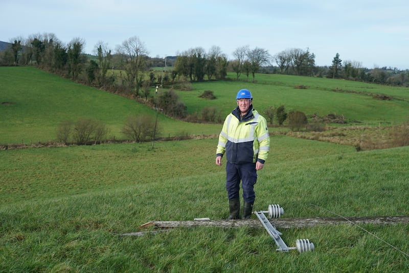 Mick Horan has been working with the ESB for 40 years and has never seen a storm as damaging as storm Éowyn. Photograph: Enda O'Dowd