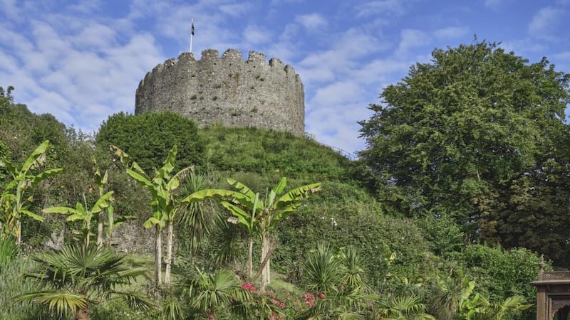 The circular keep at the castle.