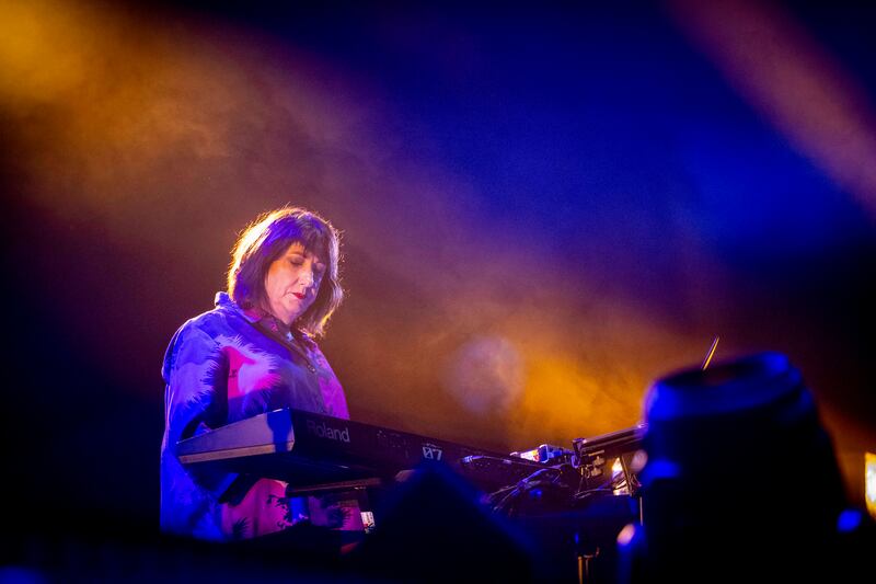 Gillian Gilbert of New Order performs on stage at 3Arena, Dublin.
Photograph: Tom Honan