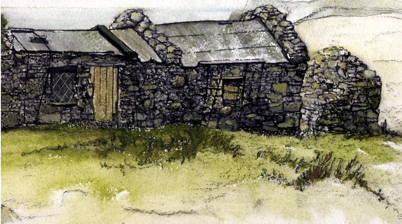 The writer's 1965 painting made while camping on Inishvickillane