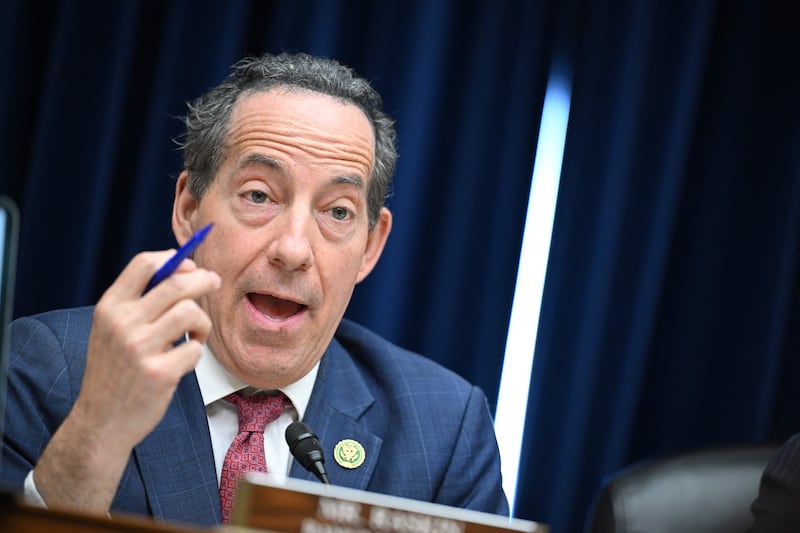 Democrat Jamie Raskin drew attention to what he said Donald Trump hadn't done. Photograph: Mandel Ngan/AFP via Getty Images