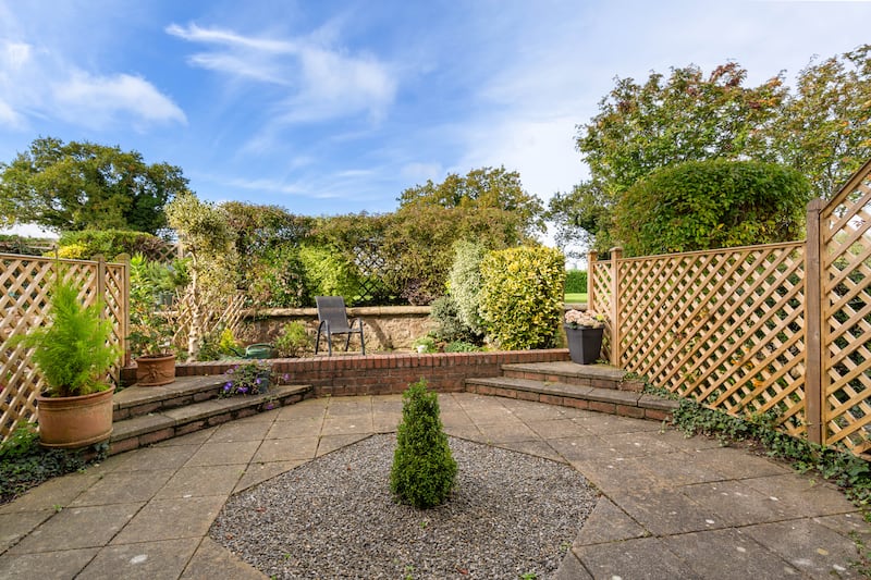 Rear patio off the main bedroom. Photograph: Angela Mujica