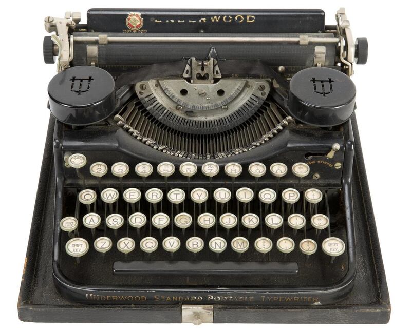 Playboy auction: Hugh Hefner’s Underwood typewriter has a presale estimate of $500, or about €445