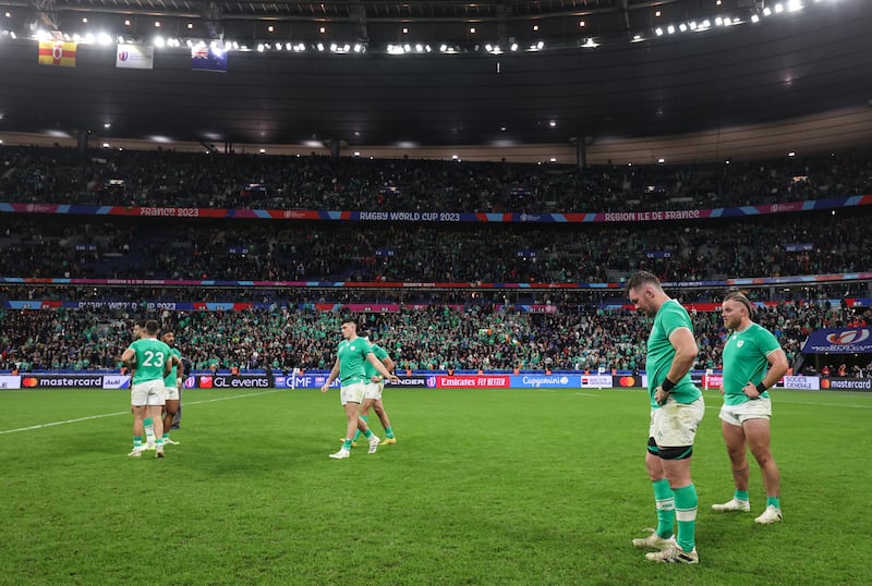 Peter O’Mahony after Ireland's loss to New Zealand in the 2023 World Cup quarter-final in Paris. Photograph: Dan Sheridan/Inpho