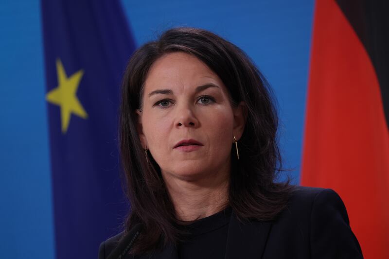 German foreign minister Annalena Baerbock praised the 'political far-sightedness and responsibility' that had made the so-called 'big bang unification' happen. Photograph: Sean Gallup/Getty Images