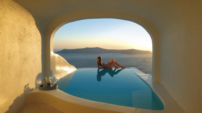 Avoid the kids at adults-only Sun Rocks resort in Santorini