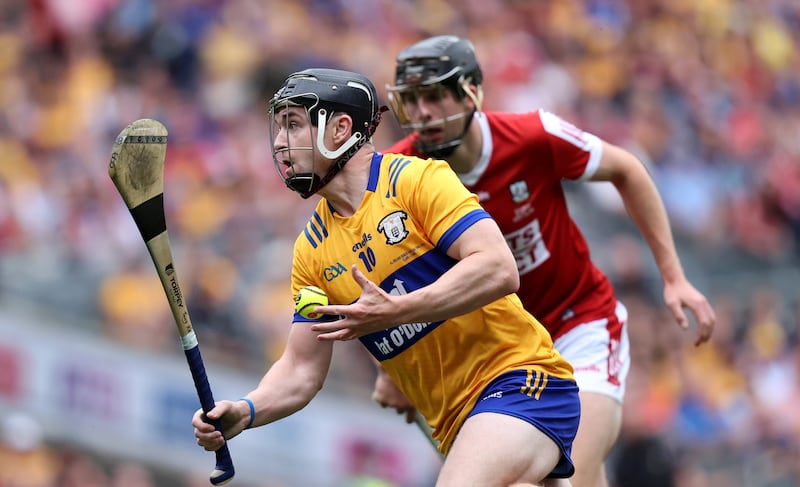 Clare's Tony Kelly in action during the Senior All-Ireland Hurling Championship final against Cork, Croke Park, Dublin, in July. Photograph: Bryan Keane/Inpho