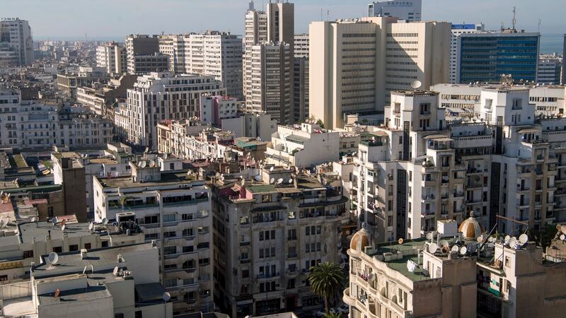 The rooftops of old buldings in central Casablanca where poor locals have built shanty homes. Photograph: Fadel Senna/AFP/Getty Images