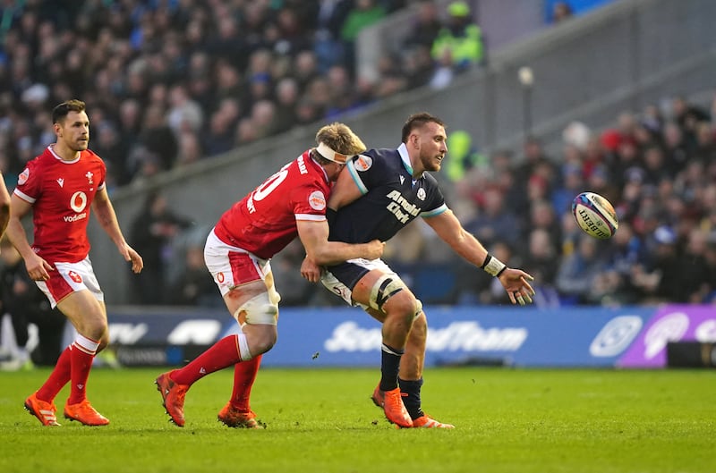 Matt Fagerson returns to the Scotland backrow at number eight for the game against France in Paris. Photograph: Jane Barlow/PA Wire